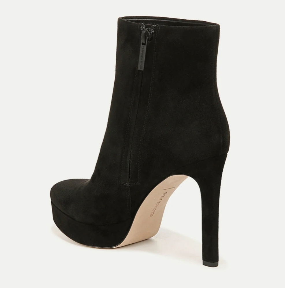 Veronica Beard Dali Black Suede Platform Ankle Boots Size 8 New - Picture 4 of 11